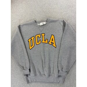 UCLA Bruins Campus Crew Sweatshirt (Men's Large) Gray /Yellow